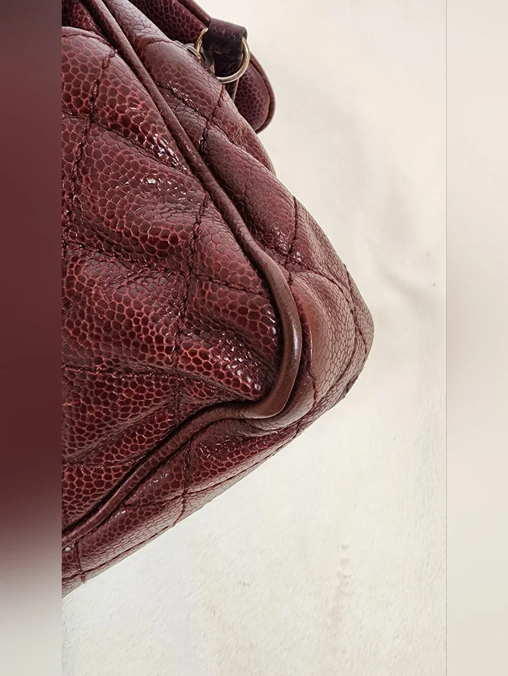 Chanel Shiva 2013-2014 Medium Calfskin. Exterior Has Paint Touch Ups.